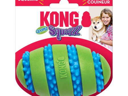 KONG Squeezz Goomz Football Dog Toy 1ea LG Sale