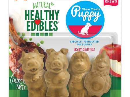 Nylabone Healthy Edibles Puppy AnimalShaped Lamb  Apple Dog Chew Treats Lamb  Apple, SMall Regular  Up To 25 Ibs. 4 ct For Cheap