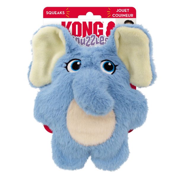 KONG Snuzzles Kiddos Dog Toy Elephant 1ea SM Supply