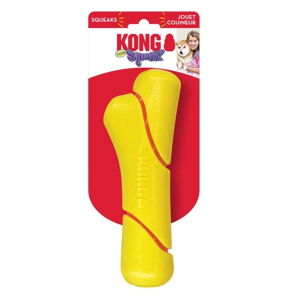 KONG Squeezz Tennis Stick Dog Toy Yellow 1ea LG on Sale