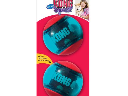 KONG Squeezz Action Ball Dog Toy Red 1ea LG For Discount