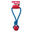 KONG Jaxx Brights Tug with Ball Dog Toy Assorted 1ea MD Fashion