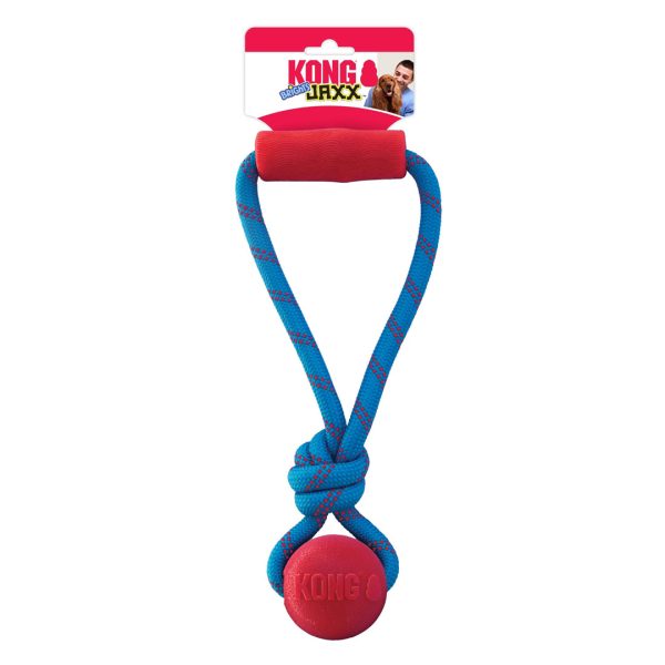 KONG Jaxx Brights Tug with Ball Dog Toy Assorted 1ea MD Fashion