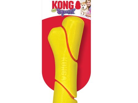 KONG Squeezz Tennis Stick Dog Toy Yellow 1ea MD Supply