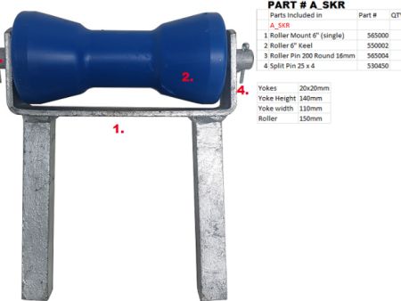 Quintrex Single Keel Roller Assembly For Cheap